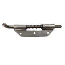 7" Left Handed Stainless Steel Spring Loaded Bolt Latch with Aluminum Plate