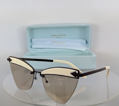 Totalmente Nuevas Auténticas Gafas de Sol Karen Walker SADIE Blanco Marco 59mm | eBay