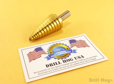1/4'' - 1'' Step Drill Bit Step Reamer UNIBIT Titanium Lifetime Warranty Drill Hog