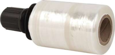 4 Pack Stretch Associates 80 Gauge Clear Stretch Film with Handle, 5'' x 1,000'