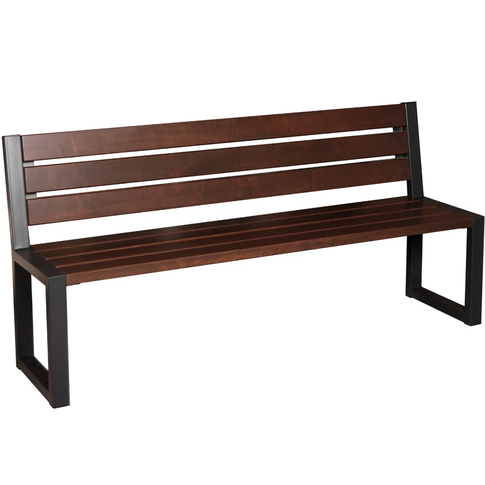 Parkbank Gartenbank Wetterfest 2-3 Sitzer Dunkelbraun Gartenmöbel Sitzbank DE! - Bild 2 von 4