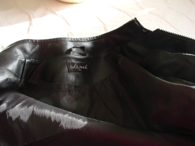 Veste Longue/manteau ¾ En Cuir Noir Verazzano Taille 40 - Comme Neuf, Porté 2-3 Fois