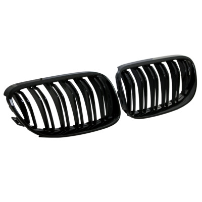 Nieren Kühlergrill für 3er BMW E92 E93 LCI 10-13 Schwarz Hochglanz Doppelsteg