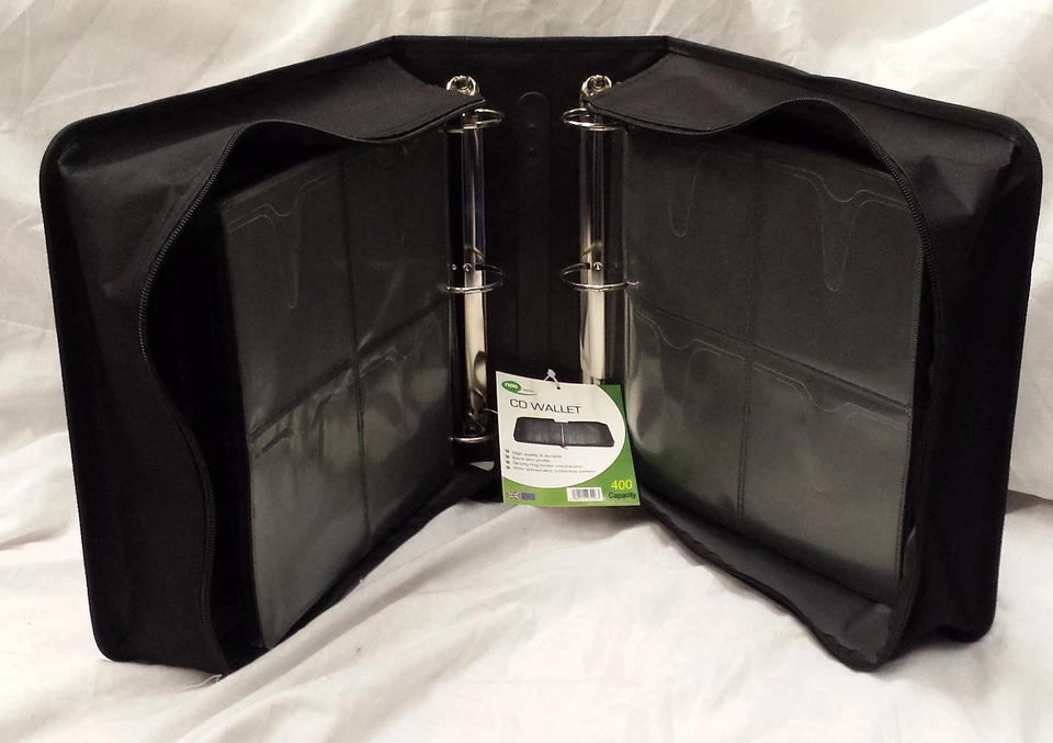 NEO 400 Sleeve CD DVD Blu Ray Disc Carry Case Nylon Bag Wallet Storage Ring Binder