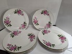 VTG Dinnerware Pink Roses & Buds Pattern #CX248 by China 10" Dinner Plate 8 pc.