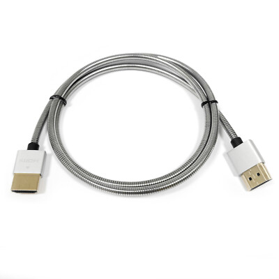 0,8m HDMI Kabel 4k Full 3D TV HDR Ethernet PC HIGH QUALITY HDTV 1080p Edelstahl