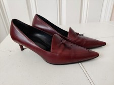 Gucci Mid Heel Pumps Brown Leather Women Size EU 36 C $580