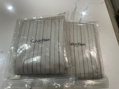Calvin Klein Ribbon Stripes Well-fleet Two European Shams. Brand New !