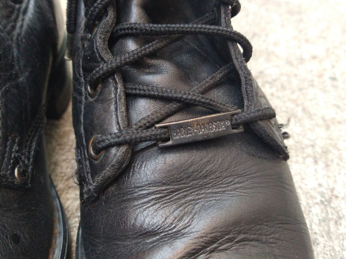 Harley Davidson Boots Women 7 Black Motorcycle Biker Punk Lace Up