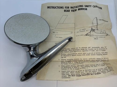 1961-1966 Plymouth Dodge Newport Rear Outside View Mirror Chrome 2292194 NOS