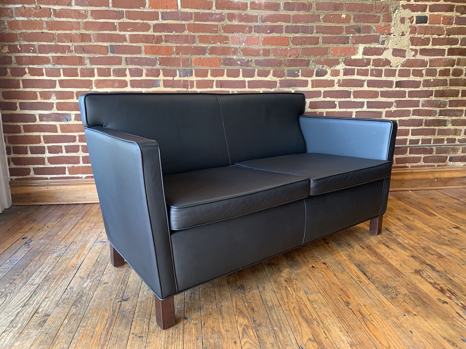 Mies van der Rohe for Knoll Studio Leather Two Seat Krefeld Sofa