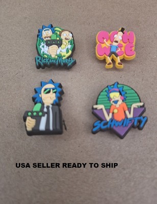 Croc Charms Rick & Morty  Rick & Morty Mixed Lot 4 pieces USA SELLER Charms Only