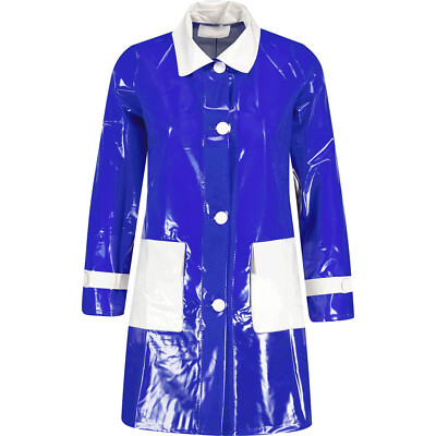 Blue Ladies Tone PVC Raincoat