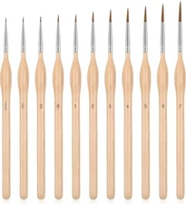 11 Pcs Miniature Detail Paint Brush for Fine Detailing Mini Micro Small Art Pain