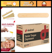 Non-Sterile Wood Tongue Depressors - 6" Senior Size, 500 Count 10 Packs