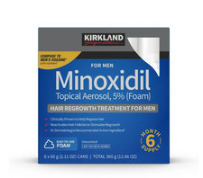 Kirkland Minoxidil 5 Foam Men Hair Regrowth Treatment SEALED 6 MONThs