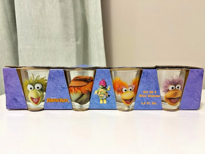 Vintage Fraggle Rock Mini Glass Set of 4 - 1.5 oz - Jim Henson Retro 80s