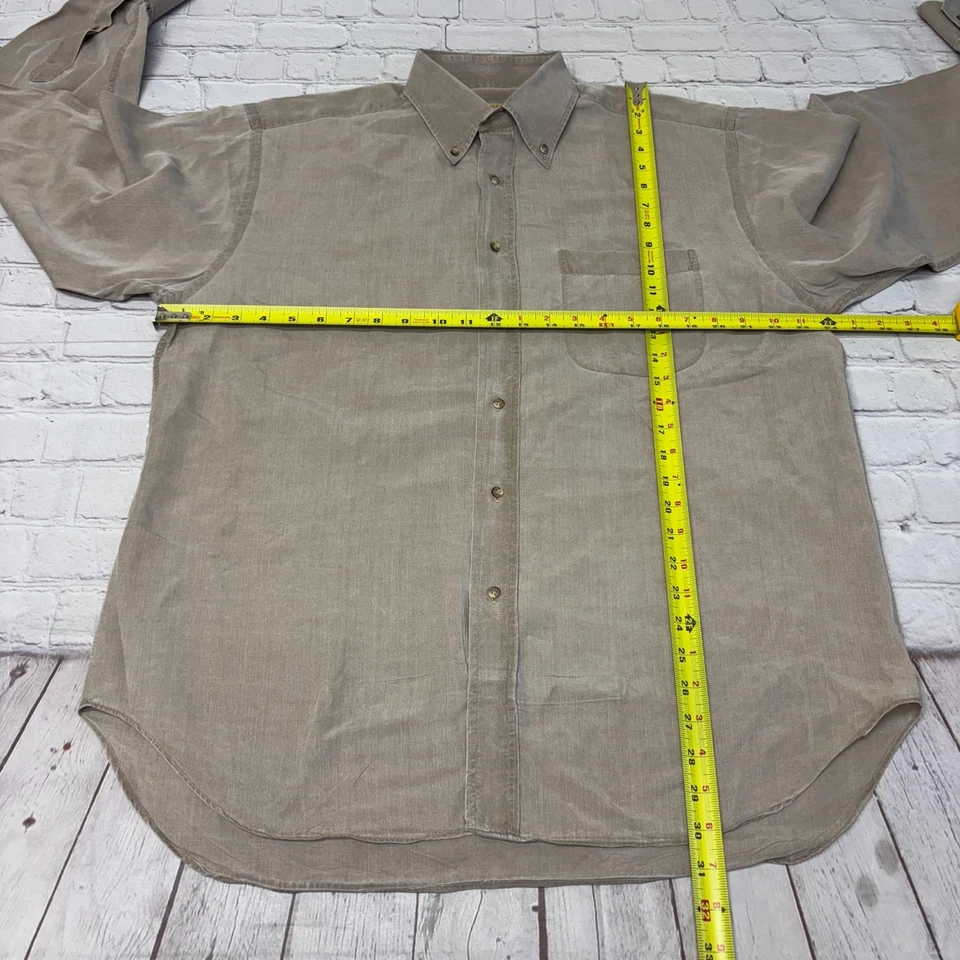 Мужская рубашка Paul Stuart с длинным рукавом на пуговицах размер средний предварительно выстиранная C035 -19 - Изображение 2 из 4