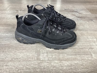 SKECHERS Womens Size 10 W D'Lites Sneaker Style Play On Black 11949W Wide Fit