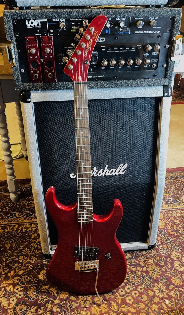 Vintage Red 1980's Kramer Striker 100ST Banana Headstock Floyd