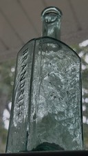 Pontil Age Ohio Bottle 1860s Crude Deep Aquamarine No Flaws Best Example Nice