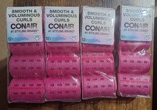 4 Sets Conair Smooth Voluminous Curls Assorted Thermal Self Grip Rollers 12 Pk