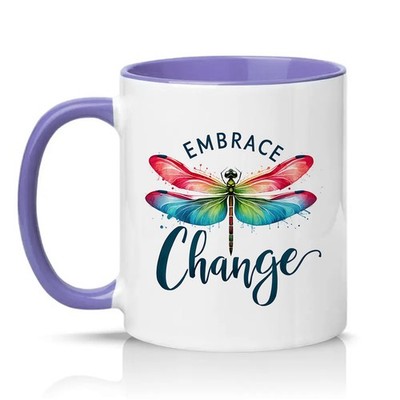 Embrace Change Unisex 11 Unzen Keramiktasse Inspirierend Motivation Geschenk