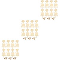 3 Pcs Holz Deko Graffiti-HolzspäNe -Holzchips Unvollendetes Holzhandwerk