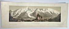 MONT BLANC FRANCE 1840 DEROY & MULLER NICE ANTIQUE LITHOGRAPHY