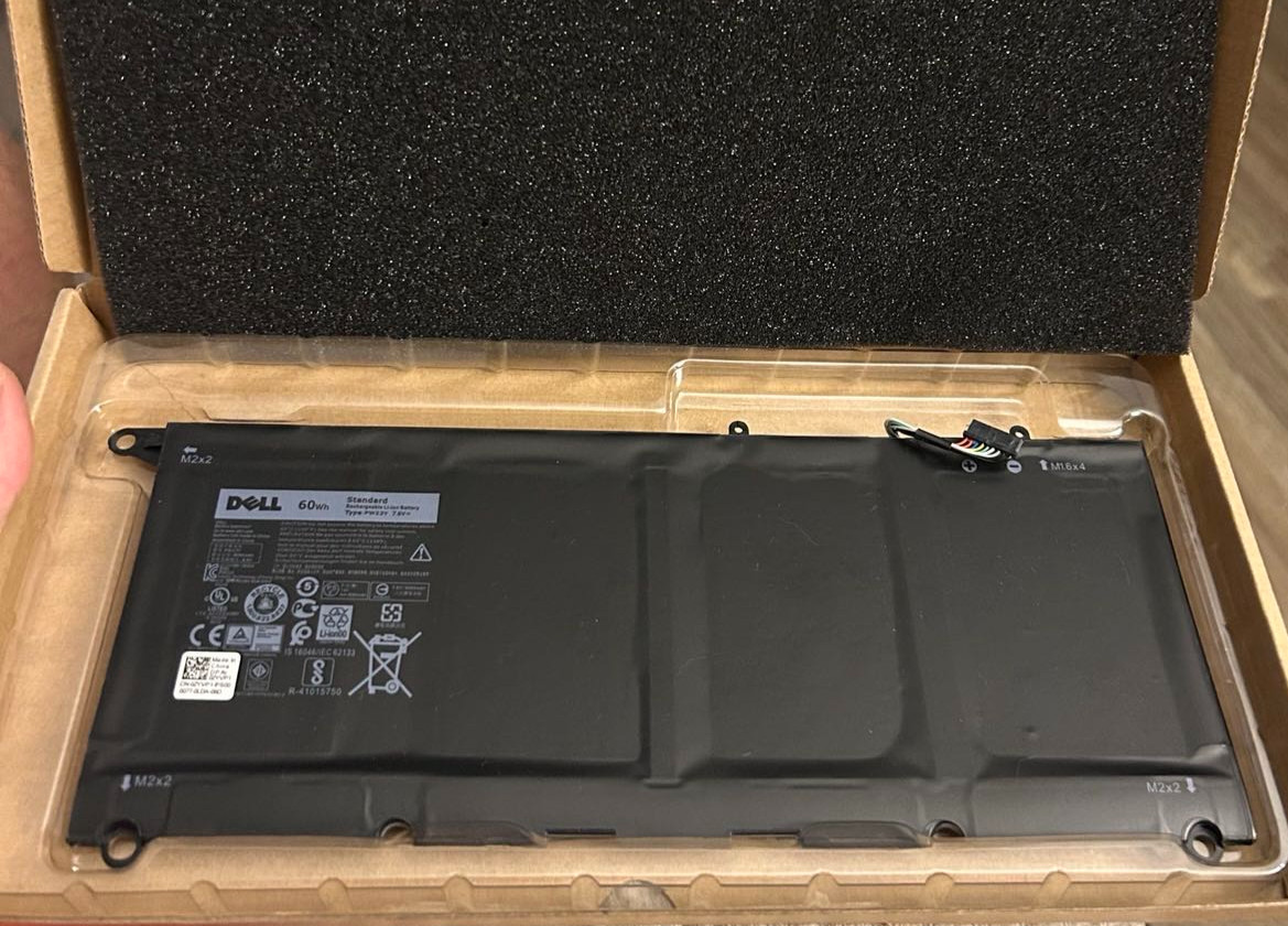 Genuine OEM PW23Y Battery For Dell XPS 13 9360 D1605G 0RNP72 0TP1GT 0PW23Y 60Wh