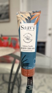 Saavy Naturals Body Cream Tahitian Vanilla 8.5 Oz Clean Plant-Based Ingredients
