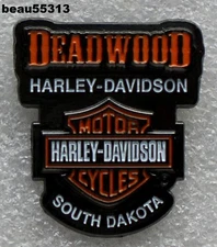 ⭐H-D OF DEADWOOD SOUTH DAKOTA HARLEY DAVIDSON DEALER VEST JACKET PIN