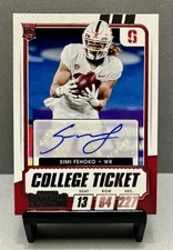 2021 SIMI FEHOKO Contenders Draft Picks College Ticket RC Auto Card# 253