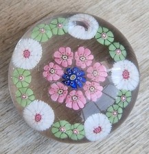 Antique Clichy Miniature Millefiori Glass Paperweight c.1850 4.6cm Bruised