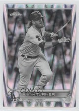 2022 Topps Chrome Sonic Black & White RayWave Refractor Justin Turner #194 0m4q