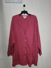 Womens Venezia long sleeve shirt, dark pink, size 4x