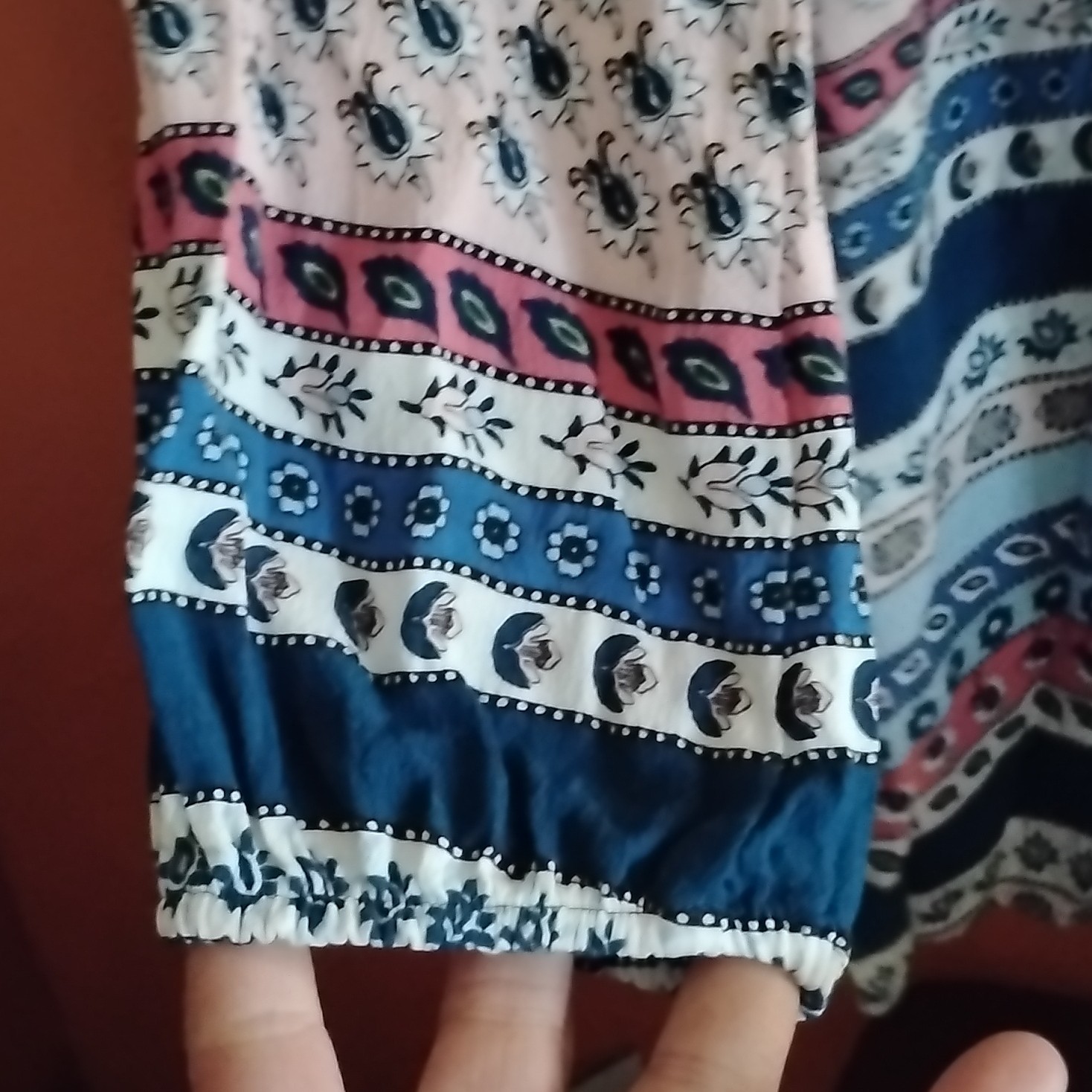 Express Women's Patterned Geometric Multicolor Tu… - image 2