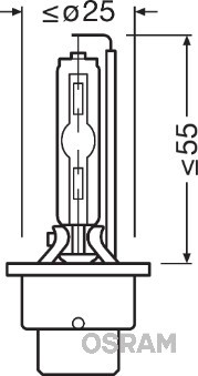 1X ams-OSRAM 66240 GlüHlampe Fernscheinwerfer FüR Mitsubishi Mercedes-Benz Peuge-image
