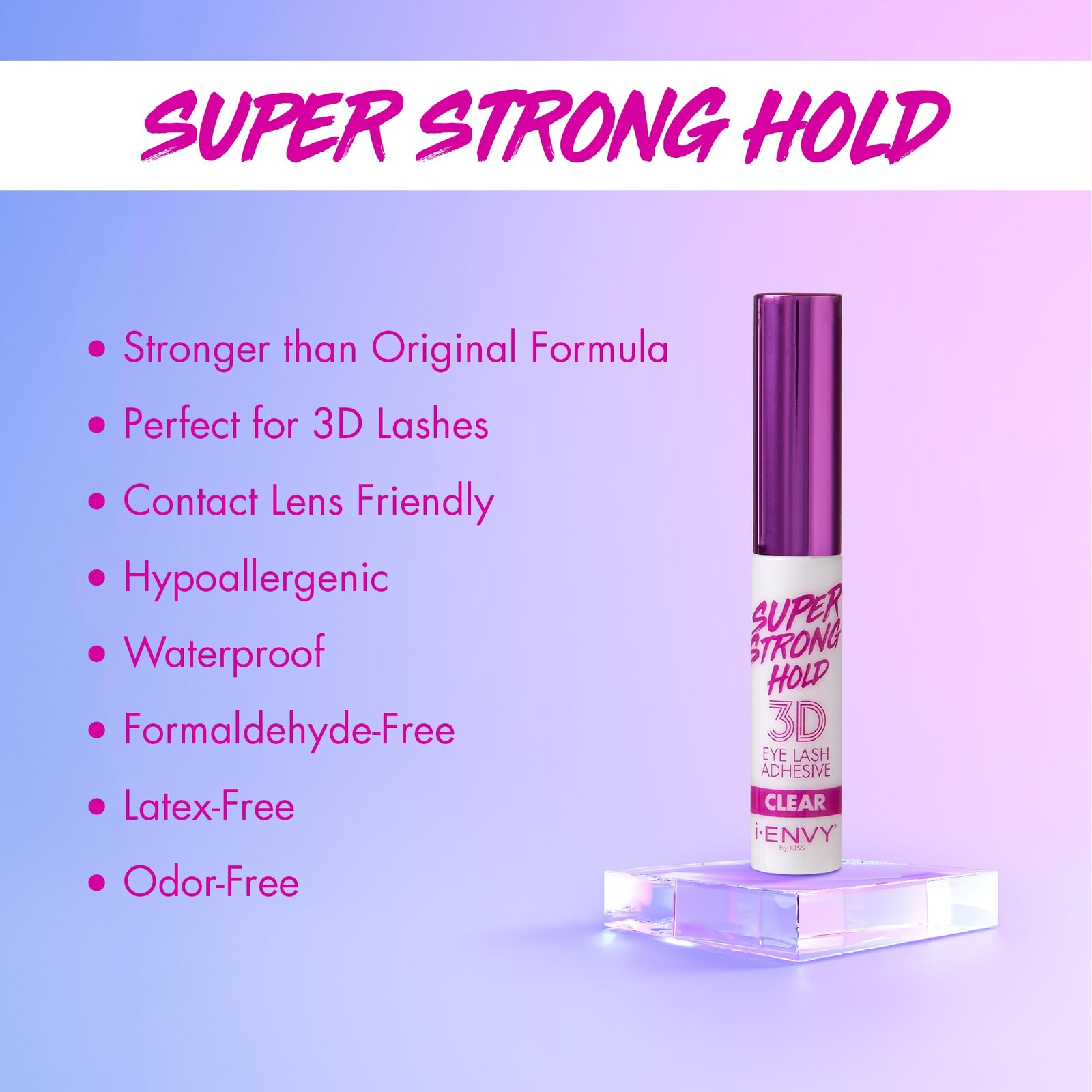 KISS iEnvy Strong Hold 3D Lash Glue Clear, Waterproof, LatexFree Adhesive - second product detail image