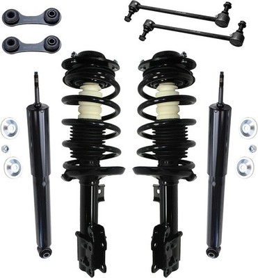 8pc Front Struts Rear Shocks Sway Bars Chevy Malibu Saturn Aura Pontiac G6 4-12