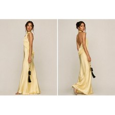 Reformation dorcas silk dress in blonde US12