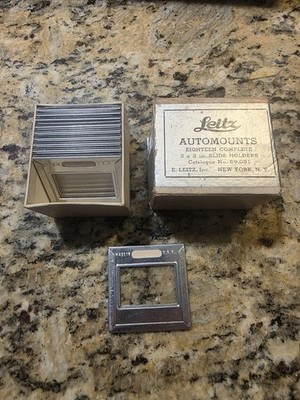 Leitz Automounts 2X2 Film Slide Holders Metal & Glass High-quality
