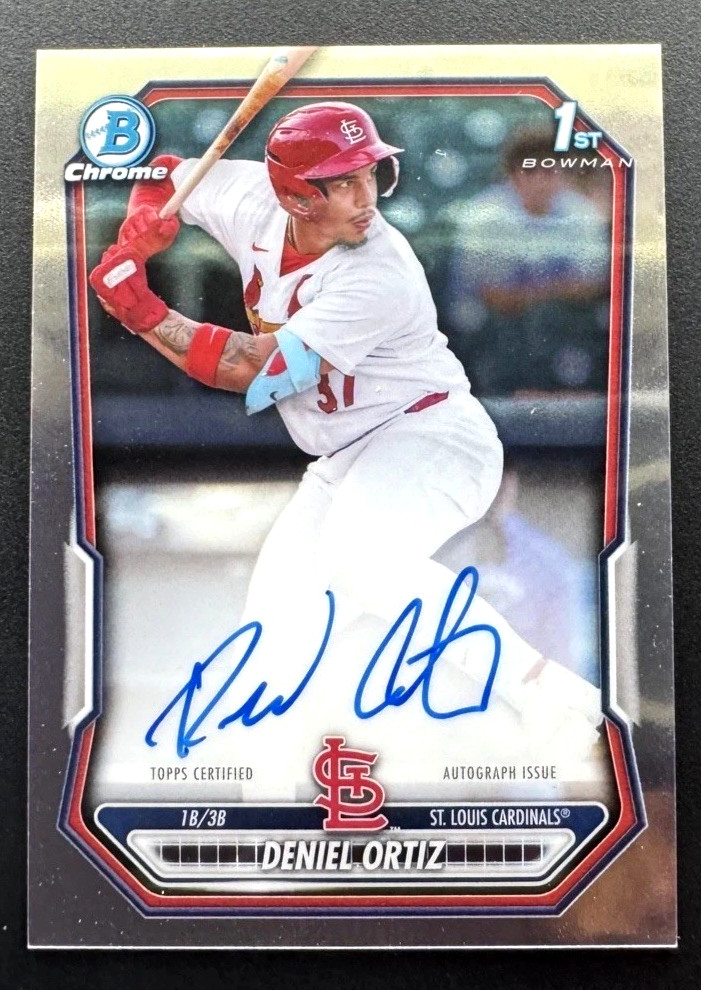 2026 Bowman Deniel Ortiz 1st Chrome Auto #CPA-DOR (AU, RC) | Cardinals Baseball