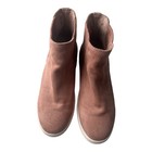 Steven By Steve Madden Lanci Mauve Pink Suede Ankle Boots Size 9M Slip-on