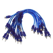 10 PCS Car Audio Conversion Cable Rca Video Amplifier Cord Adapter