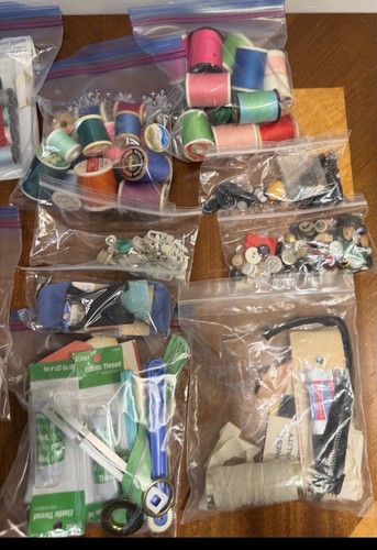 Huge Lot Of Sewing ItemsSewing Case,zippers,Fasteners, Button And More
