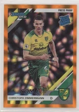 2019 Panini Chronicles Press Proof Orange Laser Christoph Zimmermann Rookie RC