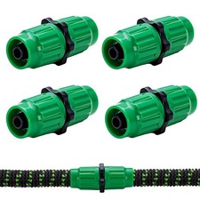 4 Sets Expandable Garden Hose Repair Kit - Universal Dual-Channel Green 