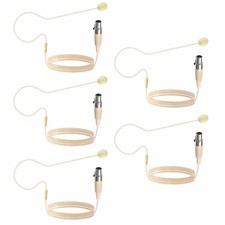 Headset Headworn Microphone Single Earhook Omnidirectional Headset Head Mic M...