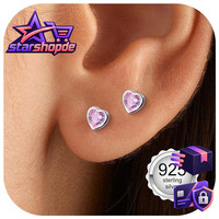 Ohrringe Silber 925 Hypoallergen Ohrstecker FüR MäDchen Damen Schmuck